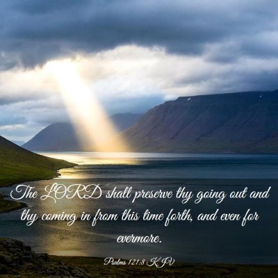 Picture 03 - Psalms 121:8 KJV - The LORD shall preserve thy going out and thy - Bible Verse Picture