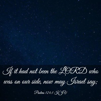 Picture 03 - Psalms 124:1 KJV - If it had not been the LORD who was on our side, - Bible Verse Picture