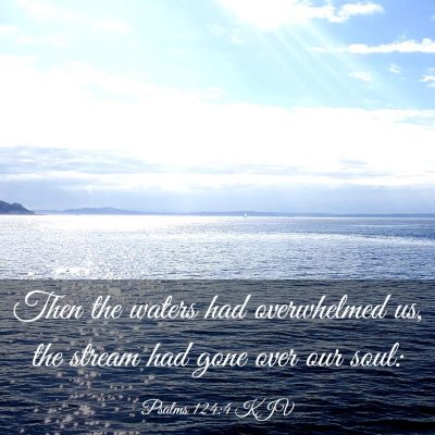 Picture 03 - Psalms 124:4 KJV - Then the waters had overwhelmed us, the stream - Bible Verse Picture