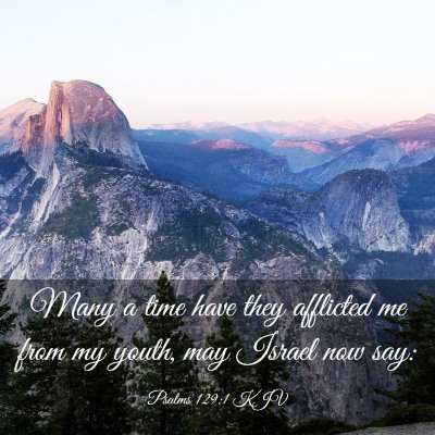 Picture 03 - Psalms 129:1 KJV - Many a time have they afflicted me from my youth, - Bible Verse Picture