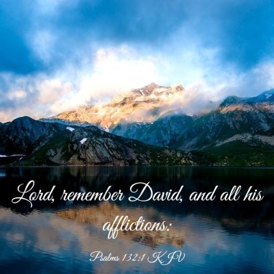 Picture 03 - Psalms 132:1 KJV - Lord, remember David, and all his - Bible Verse Picture
