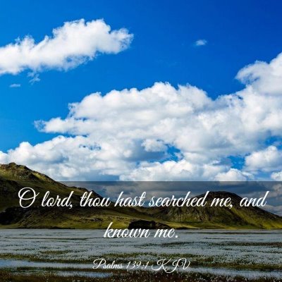 Picture 03 - Psalms 139:1 KJV - O lord, thou hast searched me, and known - Bible Verse Picture