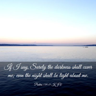 Picture 03 - Psalms 139:11 KJV - If I say, Surely the darkness shall cover me; - Bible Verse Picture
