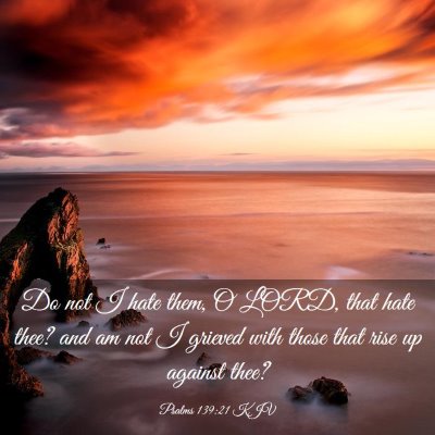 Picture 03 - Psalms 139:21 KJV - Do not I hate them, O LORD, that hate thee? and - Bible Verse Picture