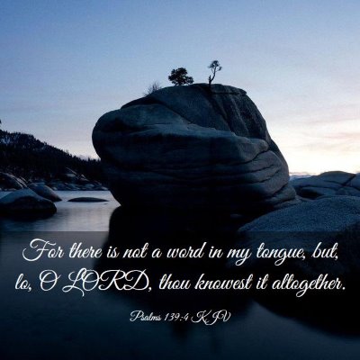 Picture 03 - Psalms 139:4 KJV - For there is not a word in my tongue, but, lo, O - Bible Verse Picture