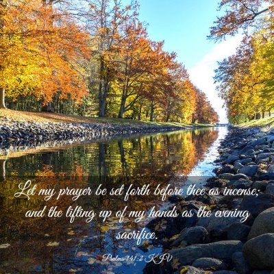 Picture 03 - Psalms 141:2 KJV - Let my prayer be set forth before thee as - Bible Verse Picture