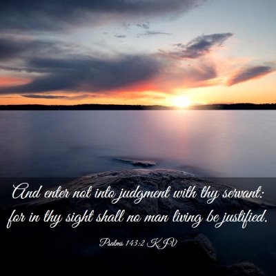 Picture 03 - Psalms 143:2 KJV - And enter not into judgment with thy servant: for - Bible Verse Picture