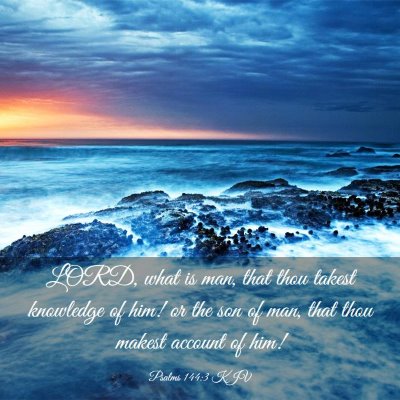 Picture 03 - Psalms 144:3 KJV - LORD, what is man, that thou takest knowledge of - Bible Verse Picture