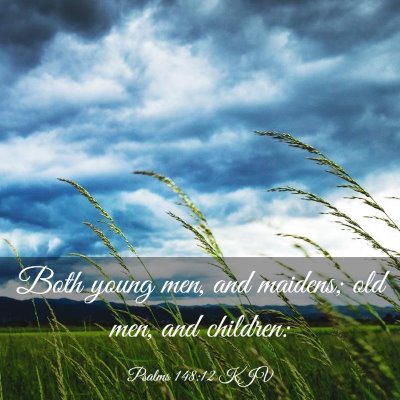 Picture 03 - Psalms 148:12 KJV - Both young men, and maidens; old men, and - Bible Verse Picture