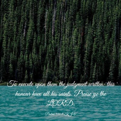 Picture 03 - Psalms 149:9 KJV - To execute upon them the judgment written: this - Bible Verse Picture