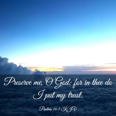 Picture 03 - Psalms 16:1 KJV - Preserve me, O God: for in thee do I put my - Bible Verse Picture