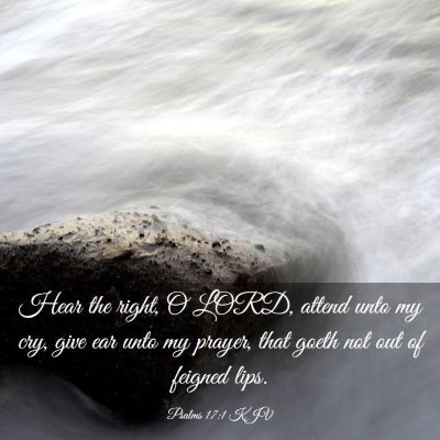 Picture 03 - Psalms 17:1 KJV - Hear the right, O LORD, attend unto my cry, give - Bible Verse Picture