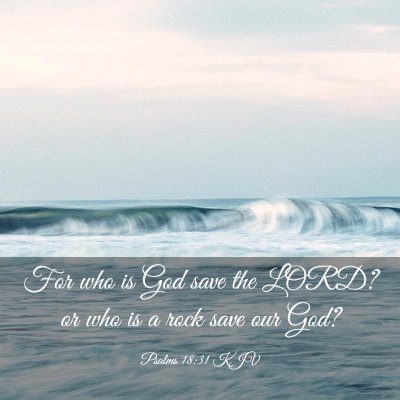 Picture 03 - Psalms 18:31 KJV - For who is God save the LORD? or who is a rock - Bible Verse Picture