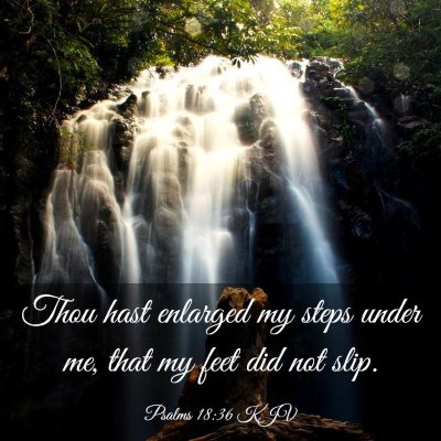 Picture 03 - Psalms 18:36 KJV - Thou hast enlarged my steps under me, that my - Bible Verse Picture