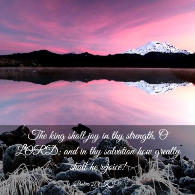 Picture 03 - Psalms 21:1 KJV - The king shall joy in thy strength, O LORD; and - Bible Verse Picture