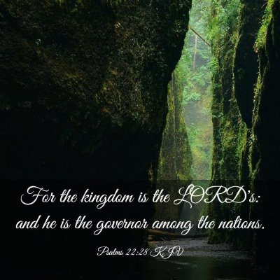 Picture 03 - Psalms 22:28 KJV - For the kingdom is the LORD's: and he is the - Bible Verse Picture
