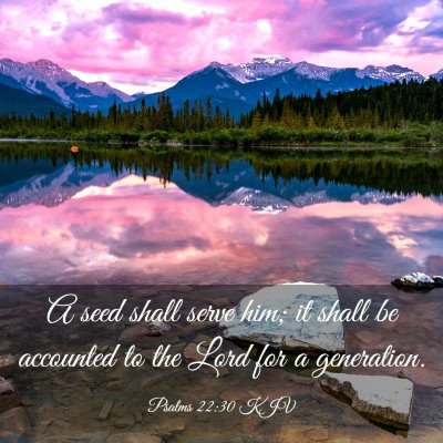 Picture 03 - Psalms 22:30 KJV - A seed shall serve him; it shall be accounted to - Bible Verse Picture