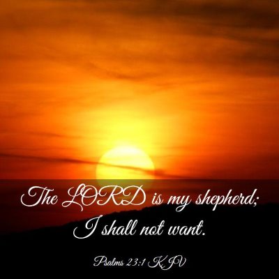 Picture 03 - Psalms 23:1 KJV - The LORD is my shepherd; I shall not - Bible Verse Picture