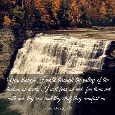 Picture 03 - Psalms 23:4 KJV - Yea, though I walk through the valley of the - Bible Verse Picture