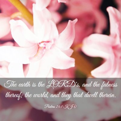 Picture 03 - Psalms 24:1 KJV - The earth is the LORD's, and the fulness thereof; - Bible Verse Picture