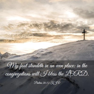 Picture 03 - Psalms 26:12 KJV - My foot standeth in an even place: in the - Bible Verse Picture