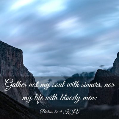 Picture 03 - Psalms 26:9 KJV - Gather not my soul with sinners, nor my life with - Bible Verse Picture