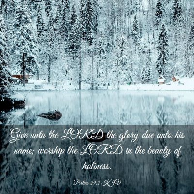 Picture 03 - Psalms 29:2 KJV - Give unto the LORD the glory due unto his name; - Bible Verse Picture