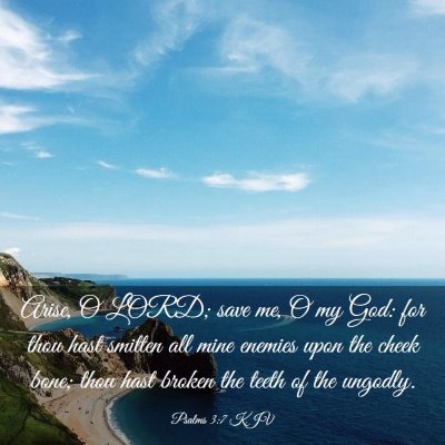Picture 03 - Psalms 3:7 KJV - Arise, O LORD; save me, O my God: for thou hast - Bible Verse Picture
