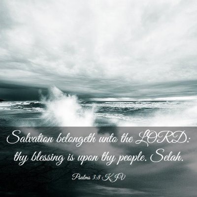 Picture 03 - Psalms 3:8 KJV - Salvation belongeth unto the LORD: thy blessing - Bible Verse Picture