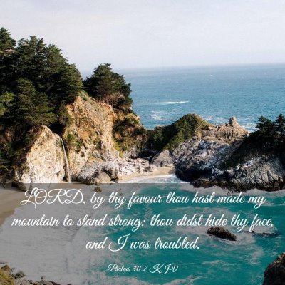 Picture 03 - Psalms 30:7 KJV - LORD, by thy favour thou hast made my mountain to - Bible Verse Picture