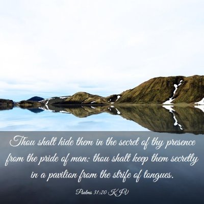 Picture 03 - Psalms 31:20 KJV - Thou shalt hide them in the secret of thy - Bible Verse Picture