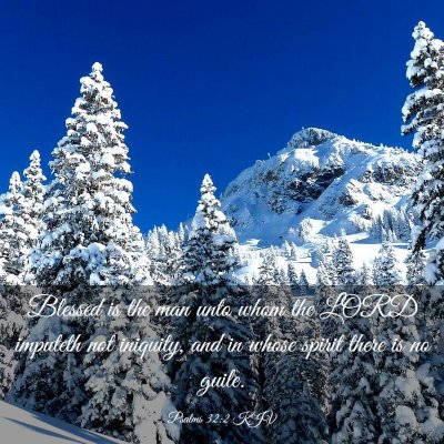 Picture 03 - Psalms 32:2 KJV - Blessed is the man unto whom the LORD imputeth - Bible Verse Picture