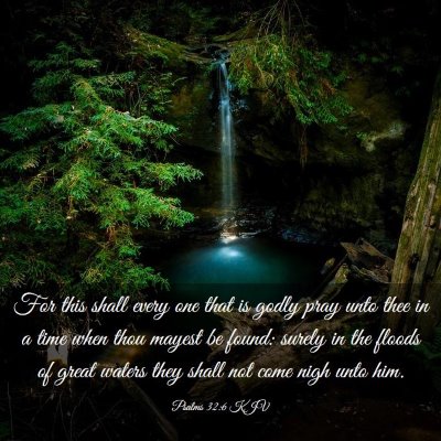 Picture 03 - Psalms 32:6 KJV - For this shall every one that is godly pray unto - Bible Verse Picture