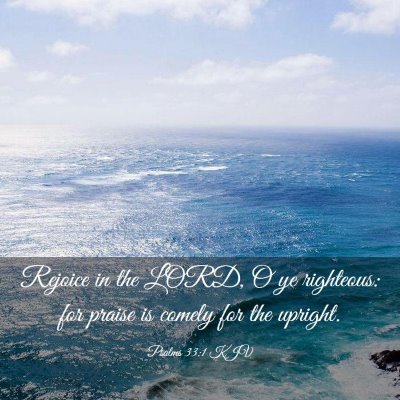 Picture 03 - Psalms 33:1 KJV - Rejoice in the LORD, O ye righteous: for praise - Bible Verse Picture