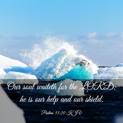 Picture 03 - Psalms 33:20 KJV - Our soul waiteth for the LORD: he is our help and - Bible Verse Picture