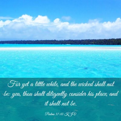 Picture 03 - Psalms 37:10 KJV - For yet a little while, and the wicked shall not - Bible Verse Picture