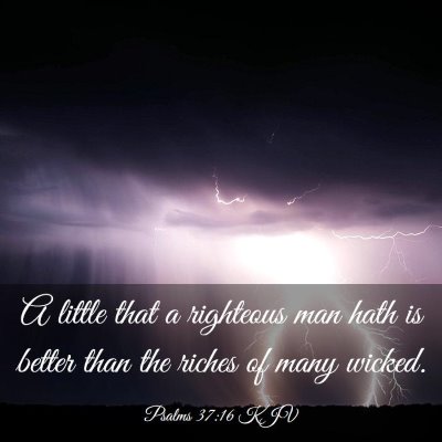 Picture 03 - Psalms 37:16 KJV - A little that a righteous man hath is better than - Bible Verse Picture