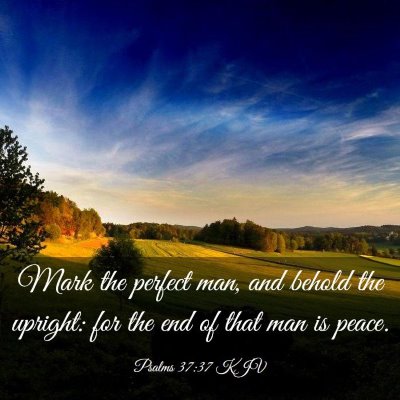Picture 03 - Psalms 37:37 KJV - Mark the perfect man, and behold the upright: for - Bible Verse Picture