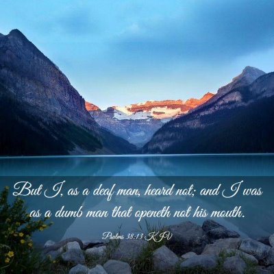 Picture 03 - Psalms 38:13 KJV - But I, as a deaf man, heard not; and I was as a - Bible Verse Picture