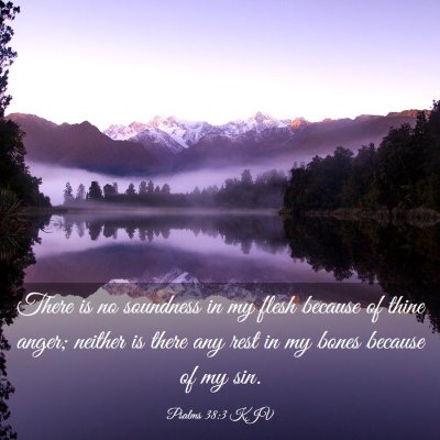 Picture 03 - Psalms 38:3 KJV - There is no soundness in my flesh because of - Bible Verse Picture