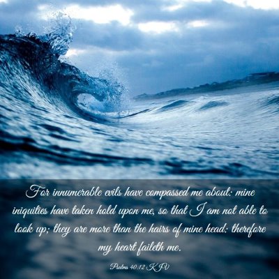Picture 03 - Psalms 40:12 KJV - For innumerable evils have compassed me about: - Bible Verse Picture