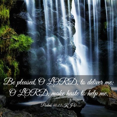 Picture 03 - Psalms 40:13 KJV - Be pleased, O LORD, to deliver me: O LORD, make - Bible Verse Picture