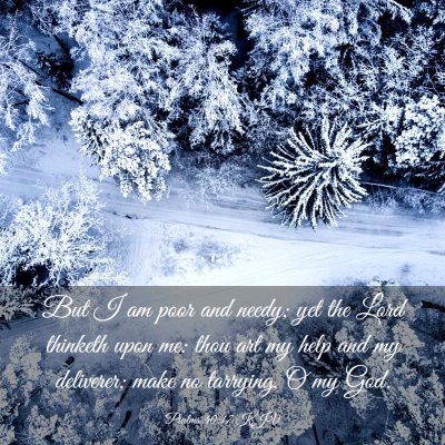Picture 03 - Psalms 40:17 KJV - But I am poor and needy; yet the Lord thinketh - Bible Verse Picture