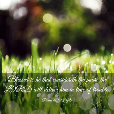Picture 03 - Psalms 41:1 KJV - Blessed is he that considereth the poor: the LORD - Bible Verse Picture