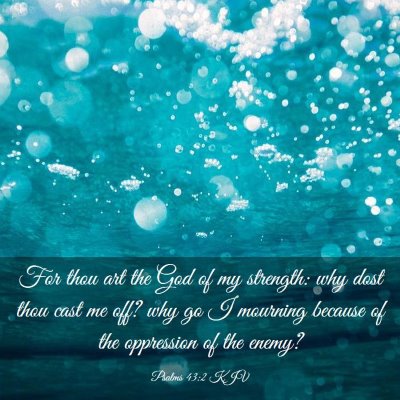 Picture 03 - Psalms 43:2 KJV - For thou art the God of my strength: why dost - Bible Verse Picture