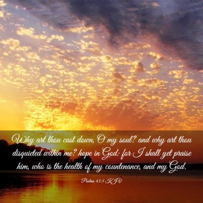 Picture 03 - Psalms 43:5 KJV - Why art thou cast down, O my soul? and why art - Bible Verse Picture