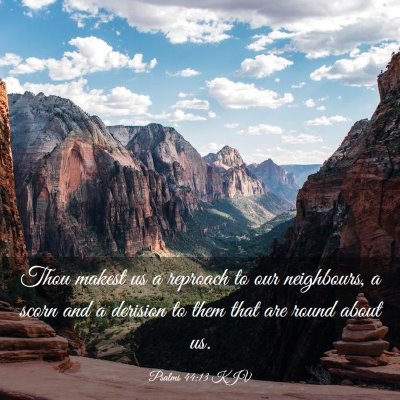 Picture 03 - Psalms 44:13 KJV - Thou makest us a reproach to our neighbours, a - Bible Verse Picture