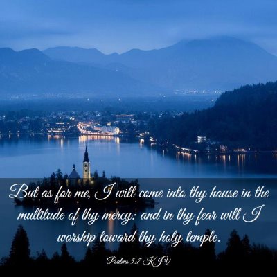 Picture 03 - Psalms 5:7 KJV - But as for me, I will come into thy house in the - Bible Verse Picture