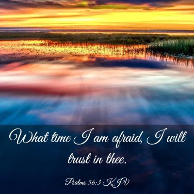 Picture 03 - Psalms 56:3 KJV - What time I am afraid, I will trust in - Bible Verse Picture
