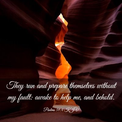Picture 03 - Psalms 59:4 KJV - They run and prepare themselves without my fault: - Bible Verse Picture